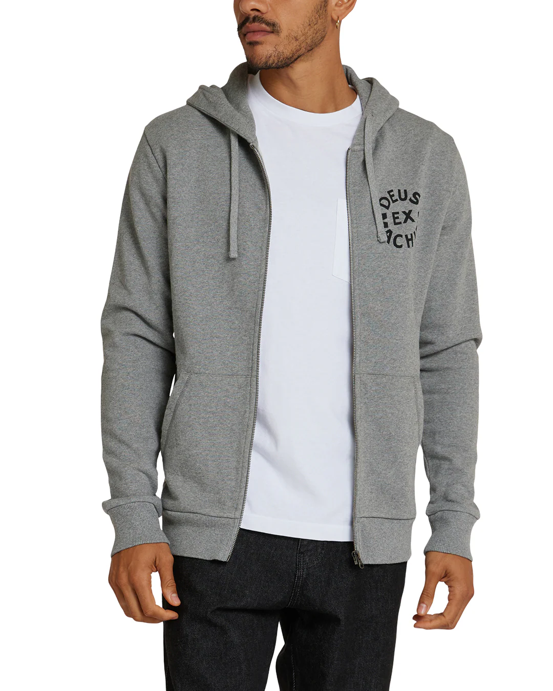 Circle Logo Hoodie - Grey Marle - Image 3