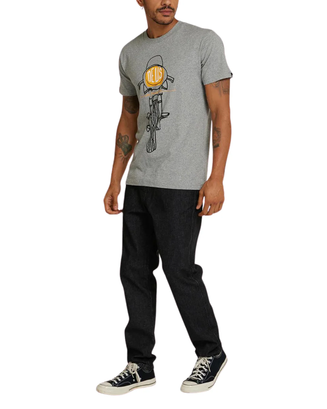 Frontal Matchless Tee - Grey Marle - Image 5