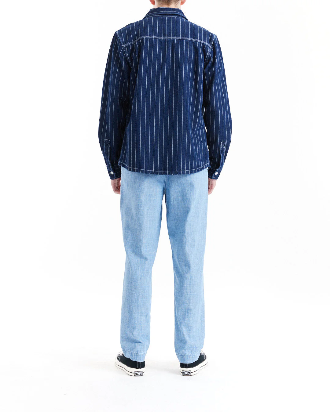 Vacay Stripe Denim Shirt - Indigo - Image 4